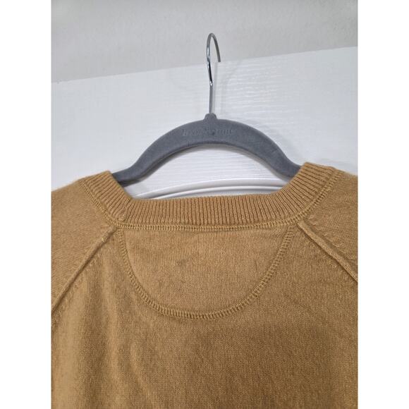 American Eagle AE77 100% Cashmere Luxe Soft Mustard Yellow Sweater Large Unisex - Picture 8 of 10